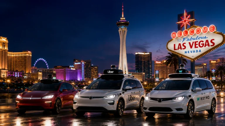 Robotaksi vozila na ulici Las Vegasa tokom testiranja autonomne vožnje tokom dana, u gradskoj zoni Clark Countyja, Nevada (ilustrativno).