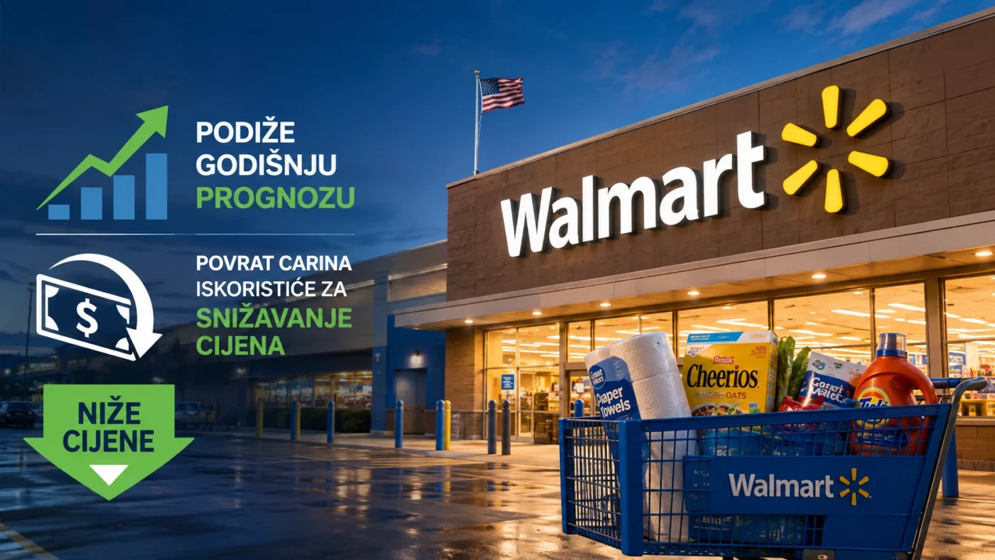 Walmart logo na fasadi prodavnice u SAD-u