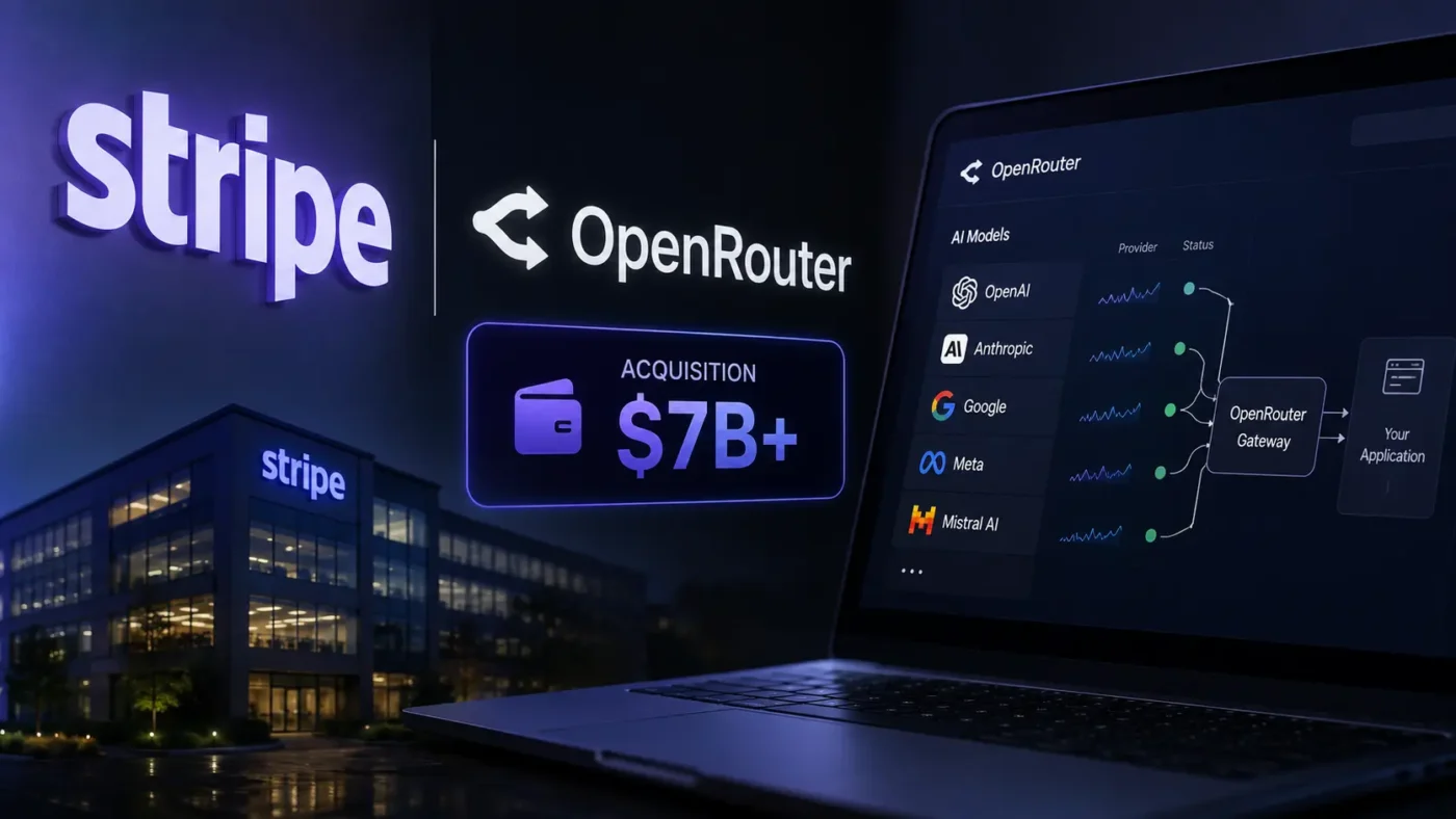 OpenRouter i Stripe: koncept AI gateway usluge i logo kompanija
