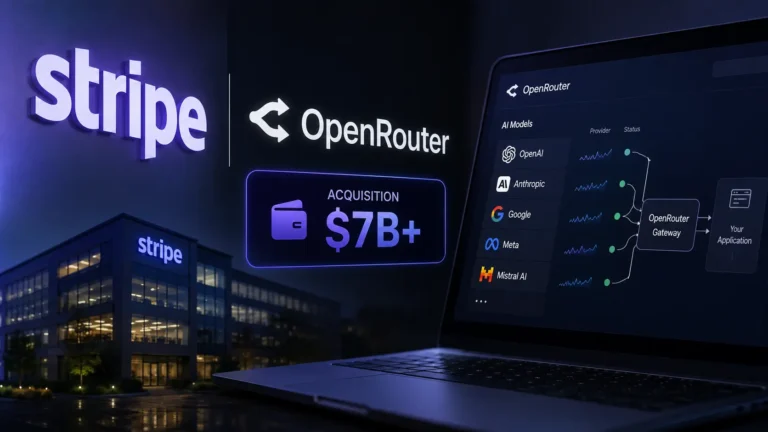 OpenRouter i Stripe: koncept AI gateway usluge i logo kompanija