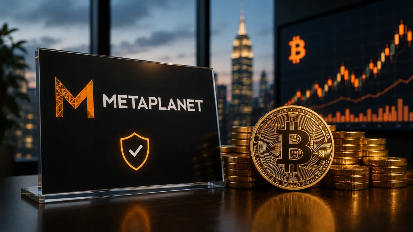 Ilustracija bitkoina i blockchaina vezana za kompanijske rezerve bitkoina