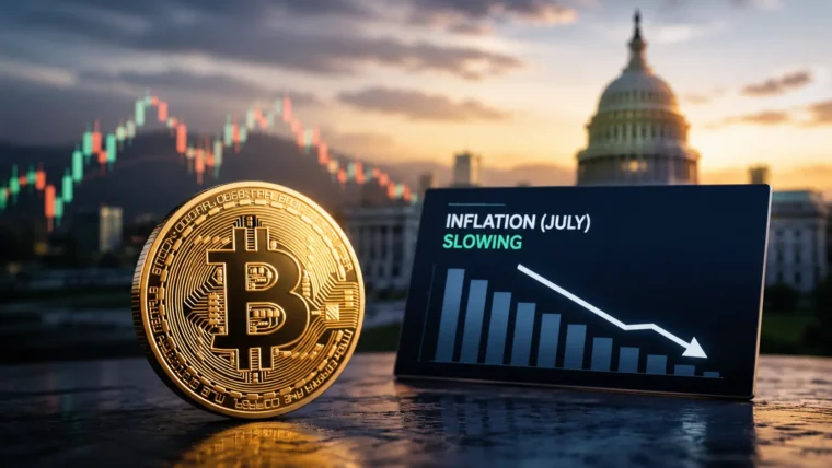 Grafikon cijene Bitcoina i indeks potrošačkih cijena